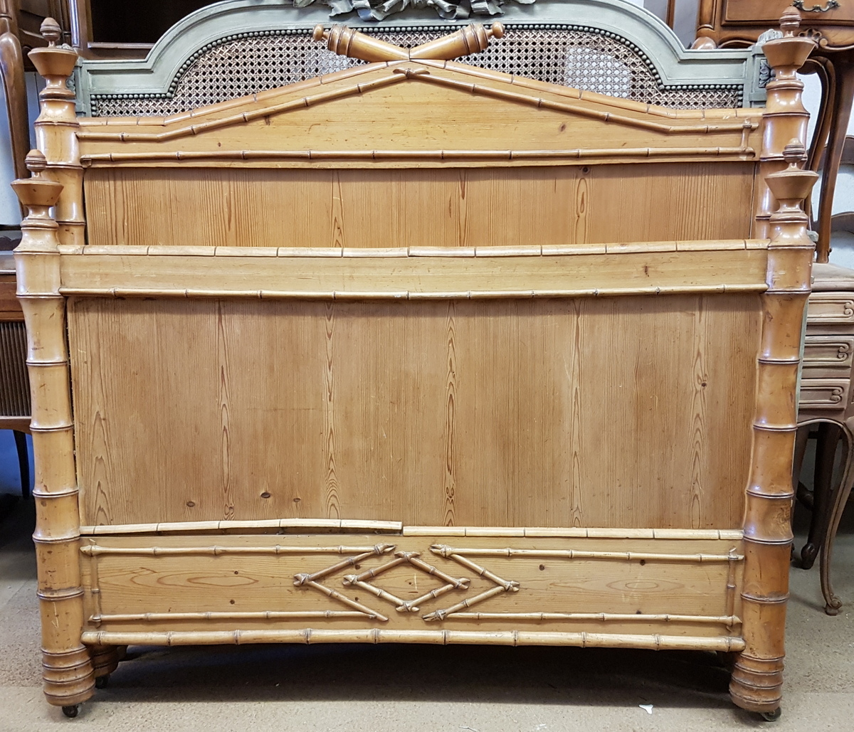 A French 3/4 Faux-Bamboo Bed