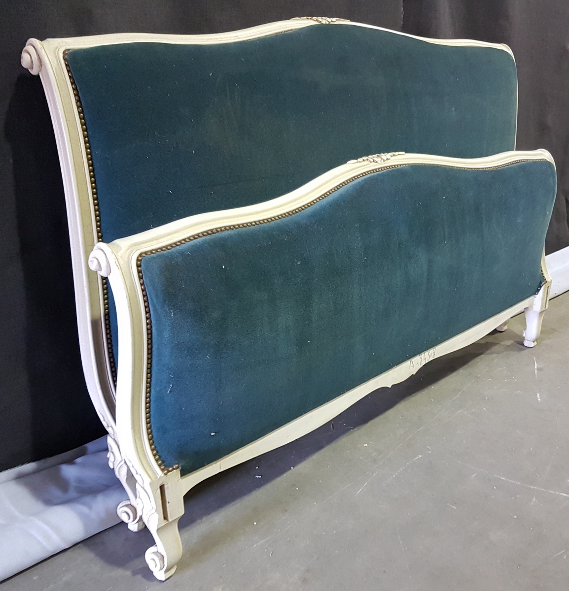 A Louis XV Painted Queen Size Bed