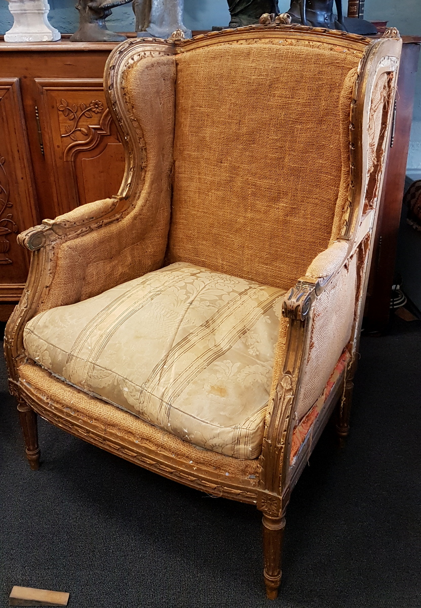 A pair of Louis XVI Bergere Armchairs