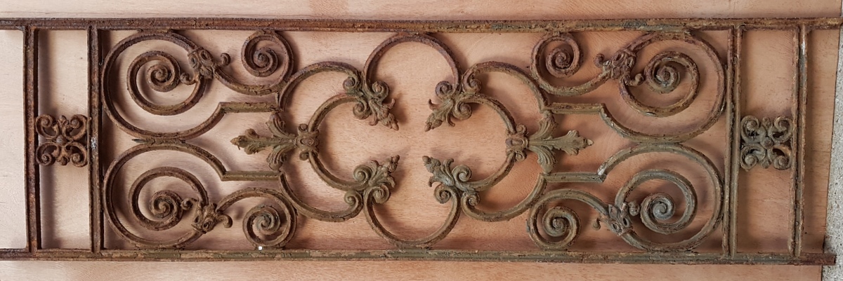 A Parisian Scroll Motifs Grille