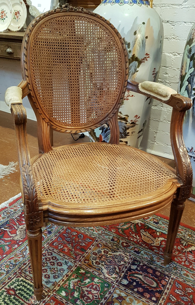 A pair of French Louis XVI Armchairs