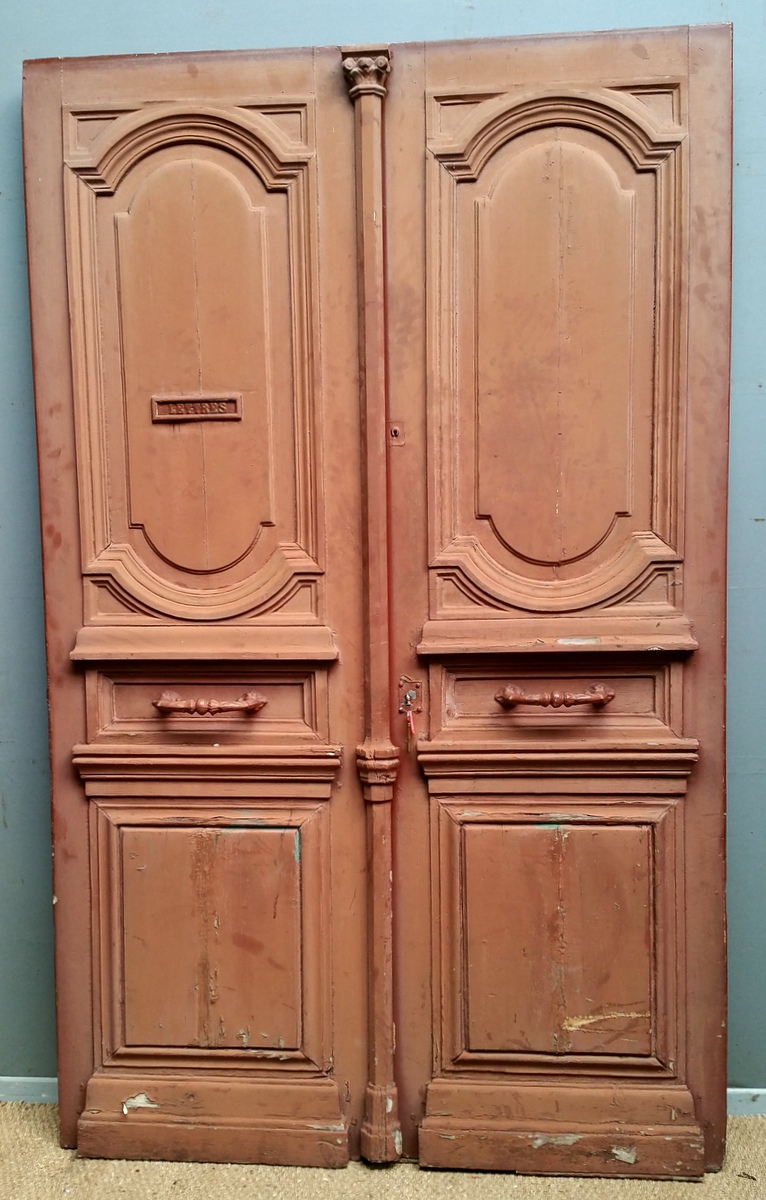 A pair of French Solid Timber Entrance Doors
