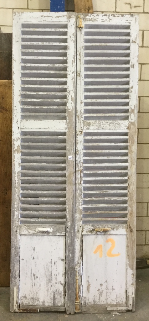 Two pairs of French Louvred Doors