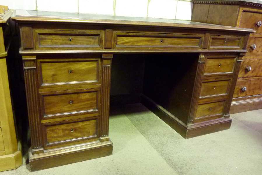 A Cuban mahogany desk A Cuban mahogany desk
