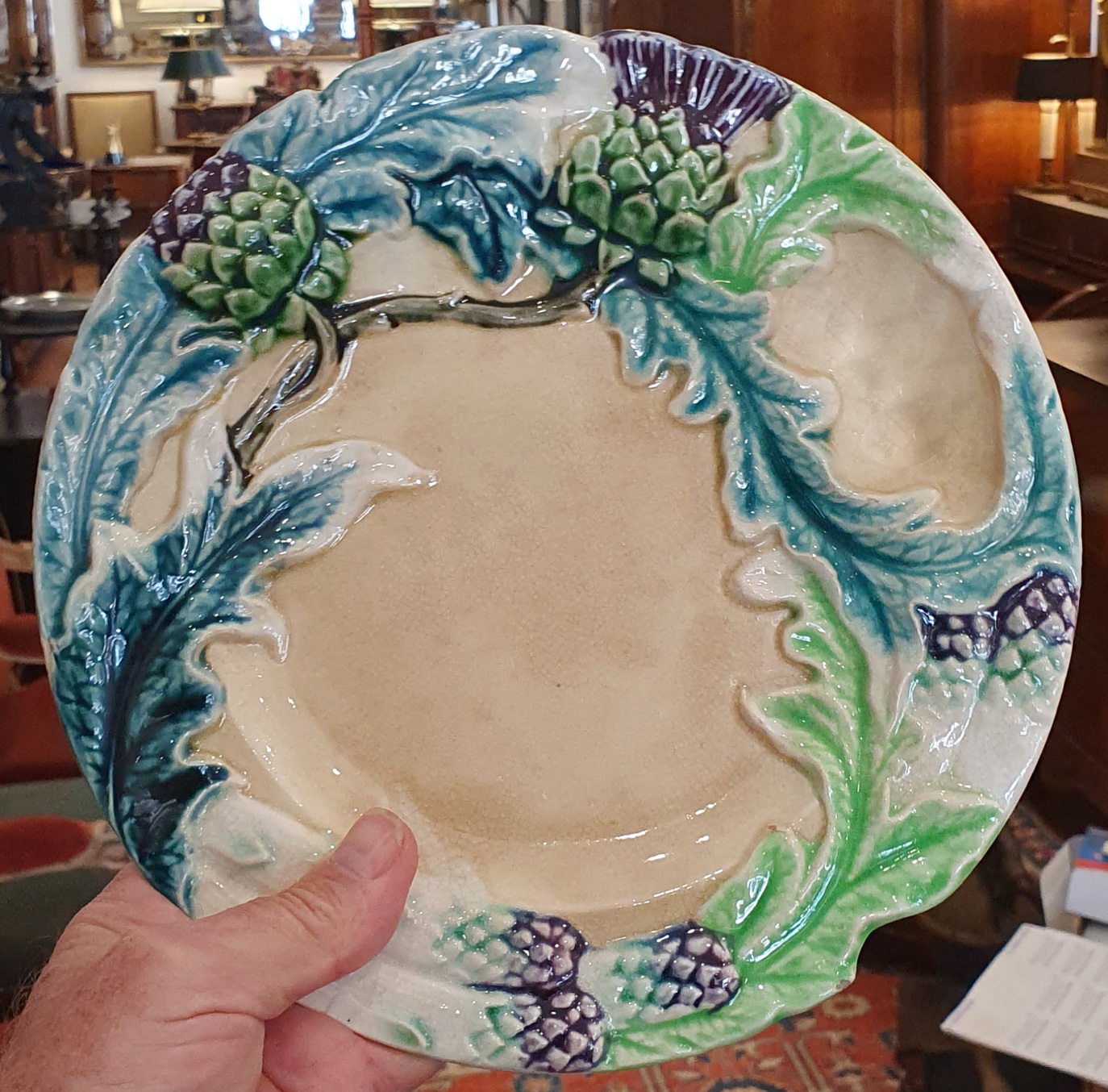 A French Majolica Serving Set